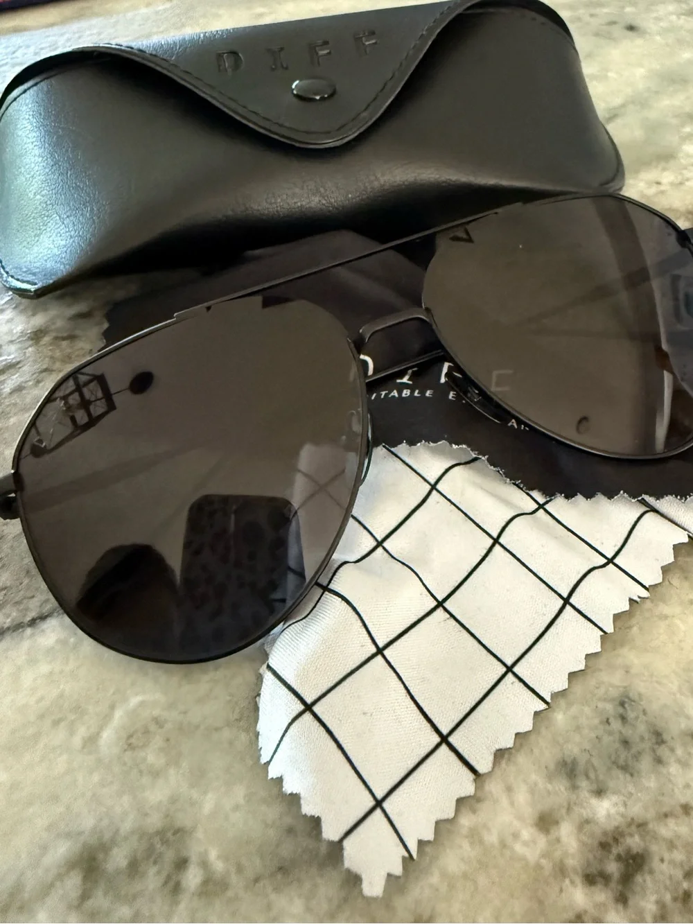 Diff - DASH - MATTE BLACK + SOLID GREY + POLARIZED SUNGLASSES